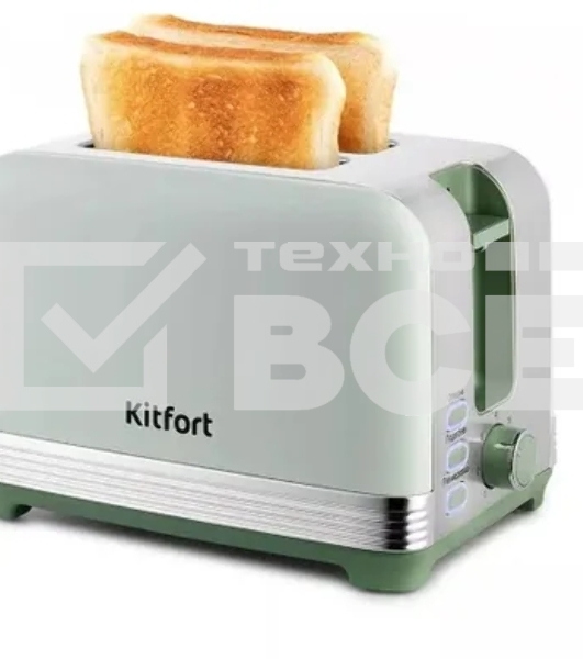 Тостер Kitfort КТ-6070 930Вт фисташковый/серебристый