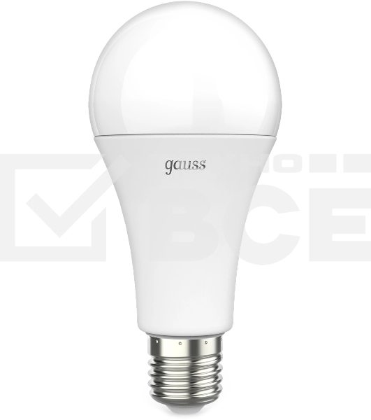 Лампа светодиодная Gauss A70 22Вт цок.:E27 груша 220B св.свеч.бел.теп. (упак.:10шт) (102502122)