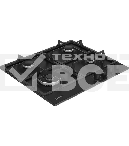 Газовая варочная поверхность Indesit THPM 642 WS/BL/I, черный