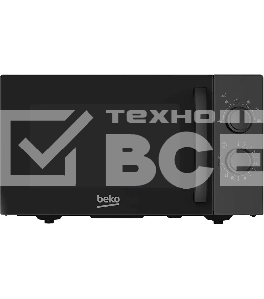 Микроволновая печь Beko SOLO MOF23300B черный, 23 л, 900 Вт, переключатели - поворотный механизм