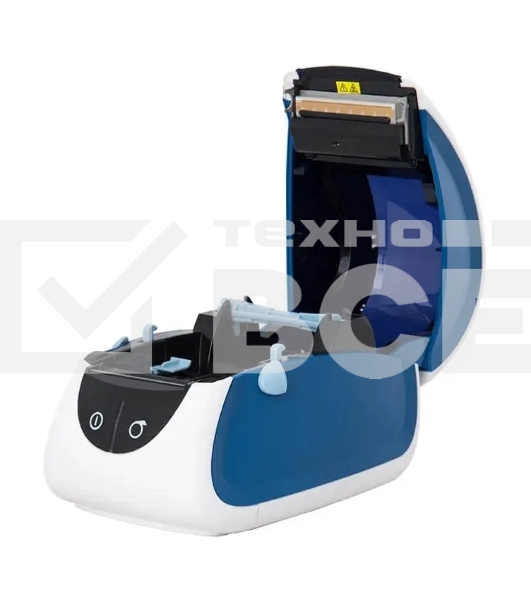 Принтер наклеек Mertech MPRINT LP80 EVA прямая термопечать, 203 dpi, 100 мм/сек, RS-232, USB, белый/синий