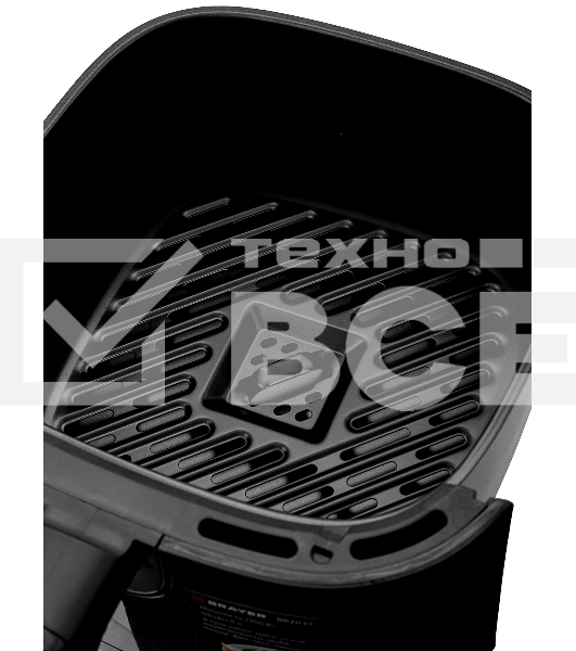 Аэрогриль BRAYER BR2033 чёрный, 1350 Вт, 6 л, упр. - сенсор, программ - 8