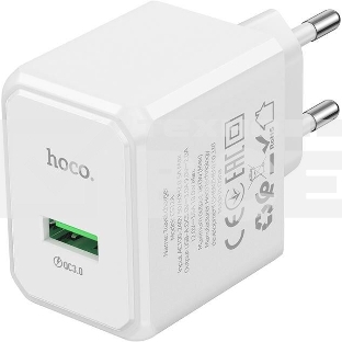 Сетевое зарядное устройство HOCO CS12A 1USB 3.0A QC3.0 18W, белый