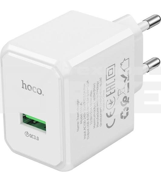 Сетевое зарядное устройство HOCO CS12A 1USB 3.0A QC3.0 18W, белый