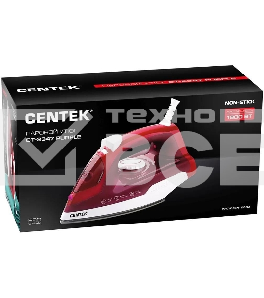 Утюг Centek СТ-2347, 1800Вт, фиолетовый