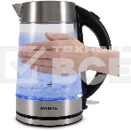 Чайник электрический Hyundai HYK-G7405 1.7л. 2200Вт черный/серебристый корпус: стекло, фото4