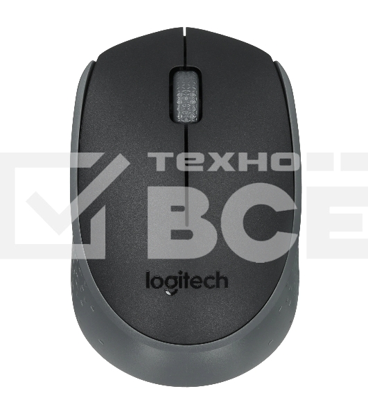Мышь беспроводная Logitech M170 черный/темно-серый, 1000 dpi, радиоканал, USB, кнопки - 3
