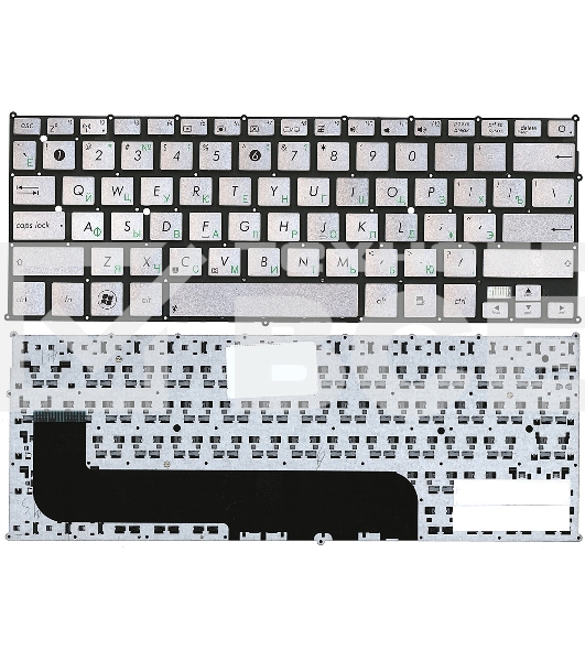 Клавиатура для ноутбука Asus UX21E серебристая