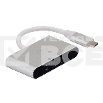 Кард-ридер Digma CR-С2501-S/серебристый/SD/TF/micro-SD/USB Type-C/алюминий, фото 1