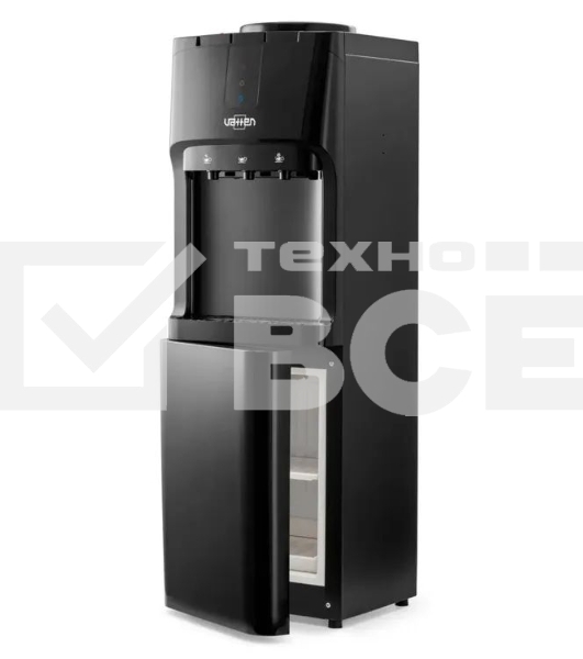 Кулер для воды Vatten V02NE, верхняя загрузка, нагрев 90 °С, охлаждение 15 °С, черный