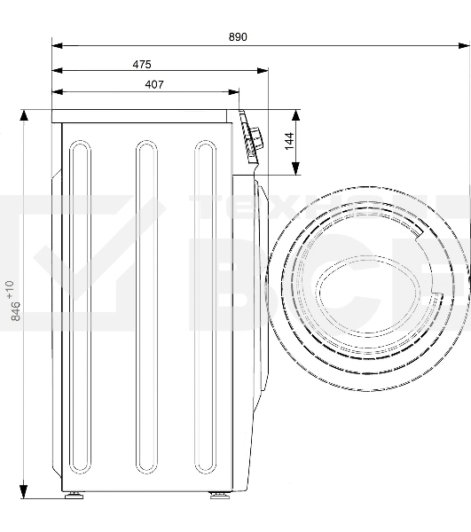 Стиральная машина Atlant СМА 50У105-00 белый, загрузка фронтальная 5 кг, 1000 об/мин., класс: А+