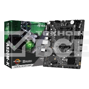 Материнская плата Maxsun Challenger A520M-K, AM4, AMD A520, 2xDDR4, 3xSATA, 1xM.2, 1xPCIe 3.0 x16, 1xPCIe 3.0 x1, 1xHDMI, 1xVGA, 1x 1Gb LAN, 2xUSB-A 3.2 Gen 1, 4xUSB-A 2.0, 3x3.5 мм, 5.1, M-ATX