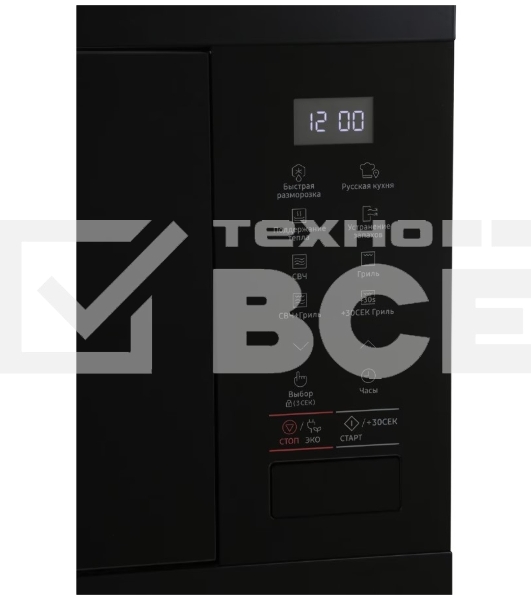 Микроволновая печь встраиваемая Samsung MG22M8054AK/BW чёрный, 22 л, 850 Вт, переключатели - сенсор