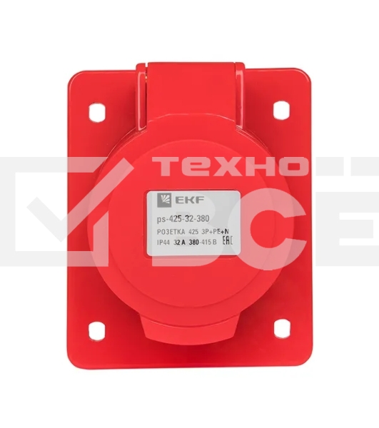 Розетка стационарная внутренняя EKF 425 PROxima 3Р+РЕ+N 32А 380В IP44