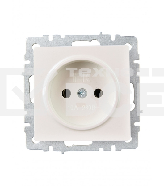 Розетка 1-местная IEK BRITE РС10-1-0-БрЖ без заземления, без защитных шторок, 10А, жемчуг