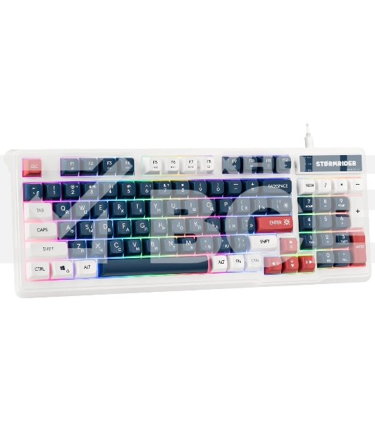 Игровая клавиатура проводная Defender Stormrider GK-425 RU,бел/син,94кн+FN,радуж,1.75м