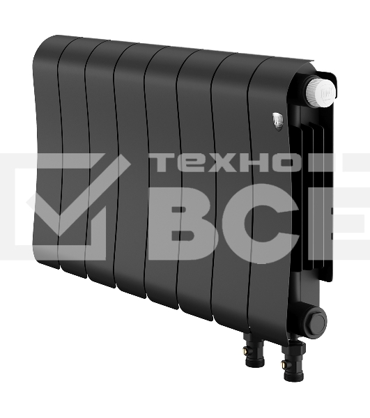Радиатор биметаллический Royal Thermo Infinity 300 Noir Sable VR80 - 8 секц.