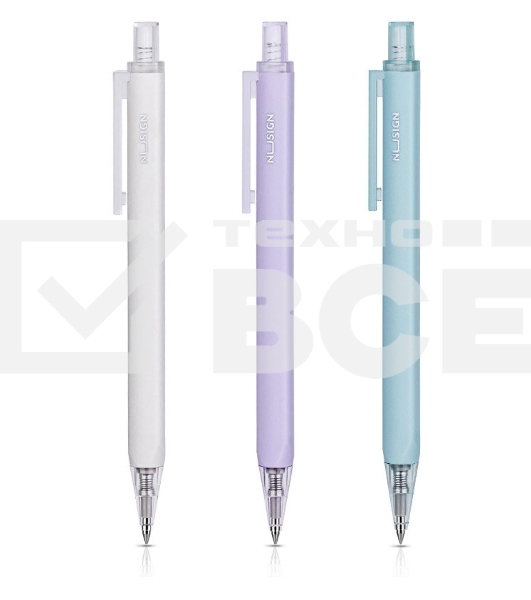 Ручка гелевая автоматическая Deli Nusign NS649 ассорти, черные чернила, линия 0.5мм
