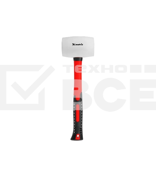 Киянка резиновая Matrix 11196 450 г, белая резина, фибергласовая рукоятка
