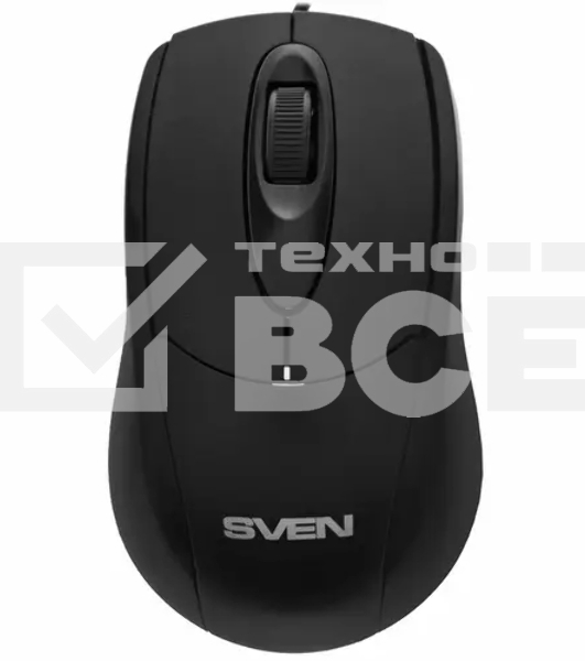 Мышь проводная SVEN RX-110 черный, 1000 dpi, USB, кнопки - 3