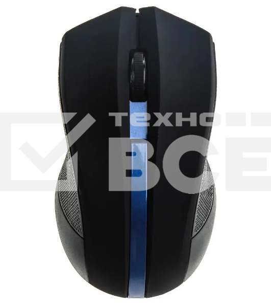 Мышь беспроводная Oklick 615MW черный/синий, 1000 dpi, радиоканал, USB, кнопки - 3