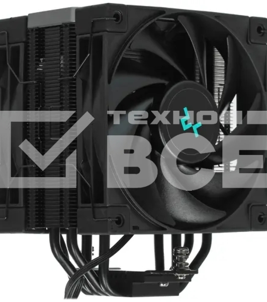 Кулер для процессора DEEPCOOL AK400 ZERO DARK PLUS черный, 120 мм, алюминий/медь, 1650 об/мин, 28 дБ, 4 pin, 260 Вт, 155 мм