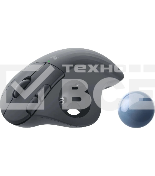 Трекбол беспроводной Logitech ERGO M575 графитовый, 2000 dpi, радиоканал, Bluetooth, USB, кнопки - 5