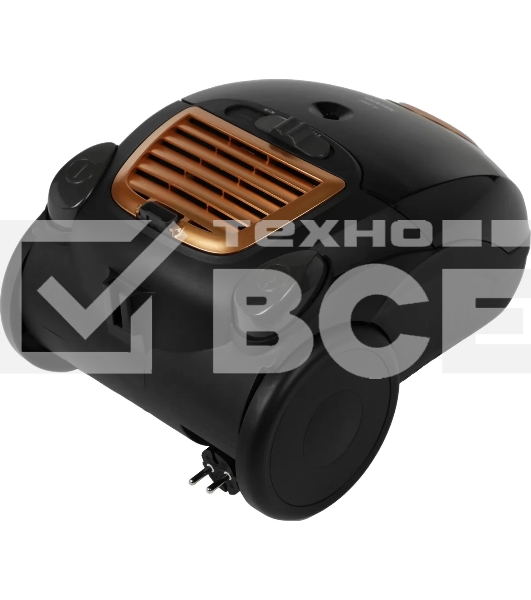 Пылесос Centek CT-2511 черный/желтый, 400/2000 Вт, уборка сухая, пылесборник мешок 2 л