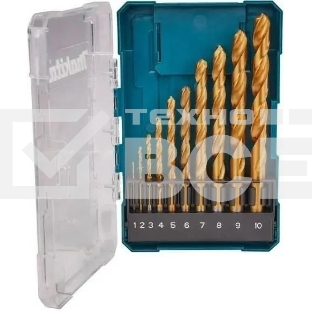 Набор сверл Makita D-72849 по металлу (10пред.) для дрелей