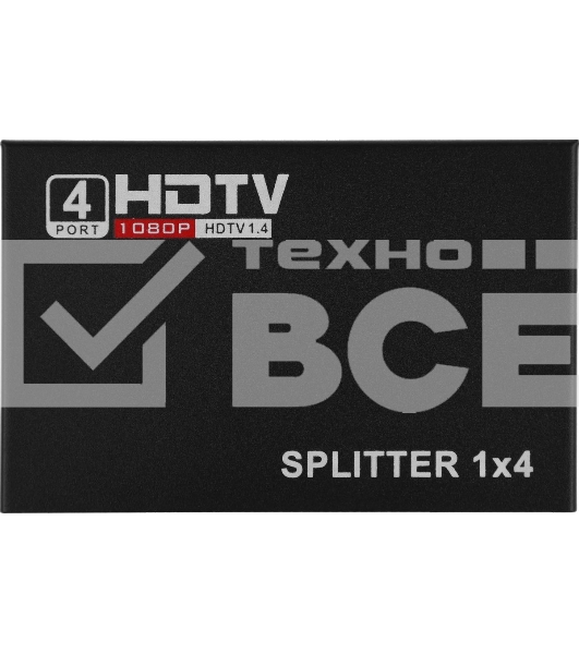 Сплиттер аудио-видео Premier 5-872-4 HDMI (f)/4xHDMI (f) черный