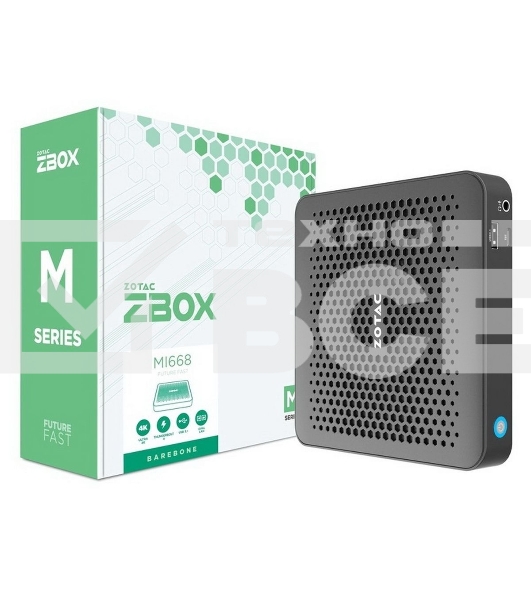 Мини ПК ZOTAC ZBOX MI668, Barebone, Intel i7-1360P, 2x DDR5-5200/4800 SO-DIMM, M.2 SSD SLOT, 2x GLAN, WIFI, BT, USBDRV, DP/HDMI, EU+UK PLUG