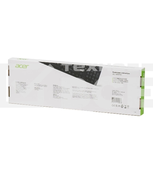 Клавиатура Acer OKW122 проводная, USB, черный