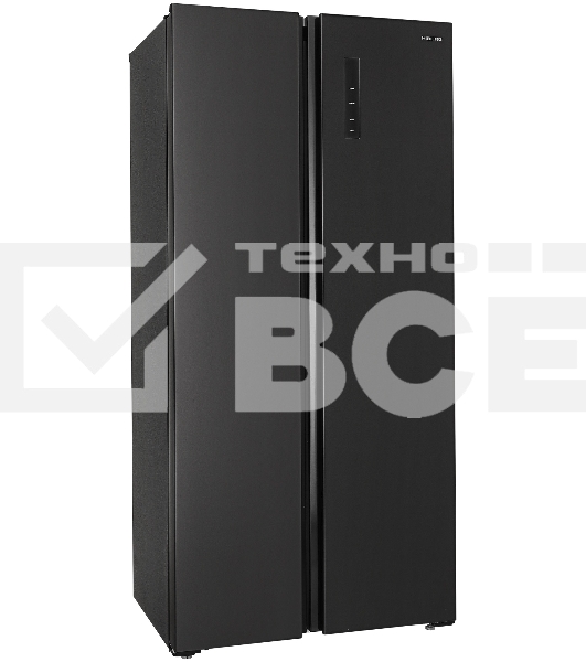 Холодильник HIBERG RFS-480DX NFB инвертер графитовый черный  двухкамерный 271/165л морозилка сбоку Side-by-Side