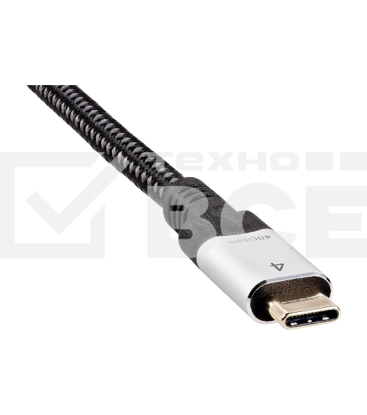 Кабель VCOM USB4 TypeC(M)--TypeC(M), 5K 60Hz, 8K 30Hz 40GBps, PD 240W, 2м CU560-2M