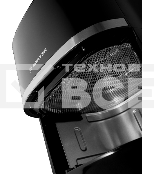Аэрогриль BRAYER BR2033 чёрный, 1350 Вт, 6 л, упр. - сенсор, программ - 8