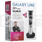 Набор для стрижки Galaxy Line GL 4161, серебристый с черным, время непрерывной работы до 1,5 ч, 2 скорости работы, лезвия из нержавеющей стали, ширина лезвия 39 мм, индикатор заряда аккумулятора в процентах, 4 насадки-расчески (3, 6, 9, 12 мм), USB зарядк, фото4