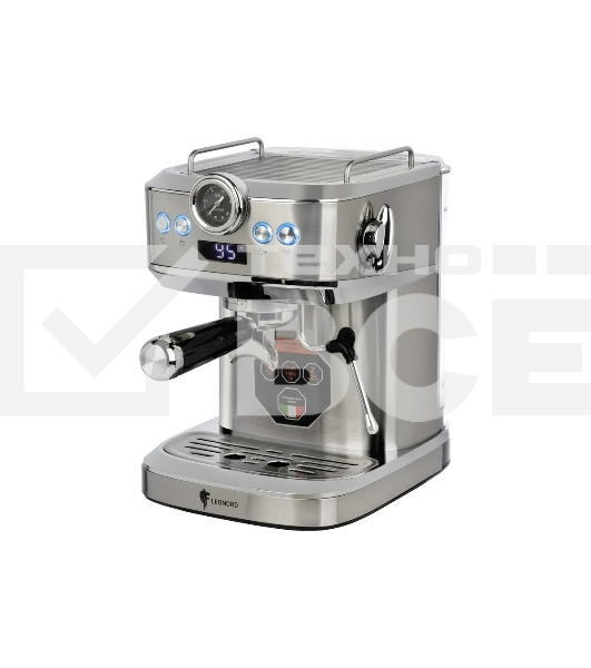 Кофеварка рожковая LEONORD LE-1753 Pro (108136) стальной, исп. кофе - молотый, 1,2 л, 1360 Вт, 20 бар