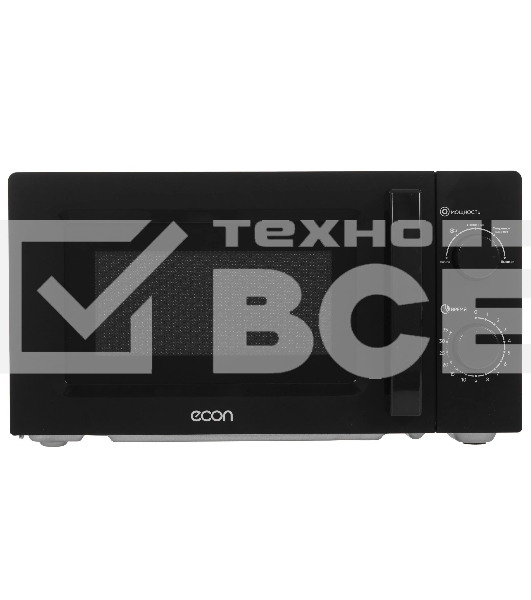 Микроволновая печь ECON ECO-2040M черный, 20 л, 700 Вт, переключатели - поворотный механизм