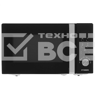Микроволновая печь Hyundai HYM-D3001 черный, 20 л, 700 Вт, переключатели - поворотный механизм/сенсор