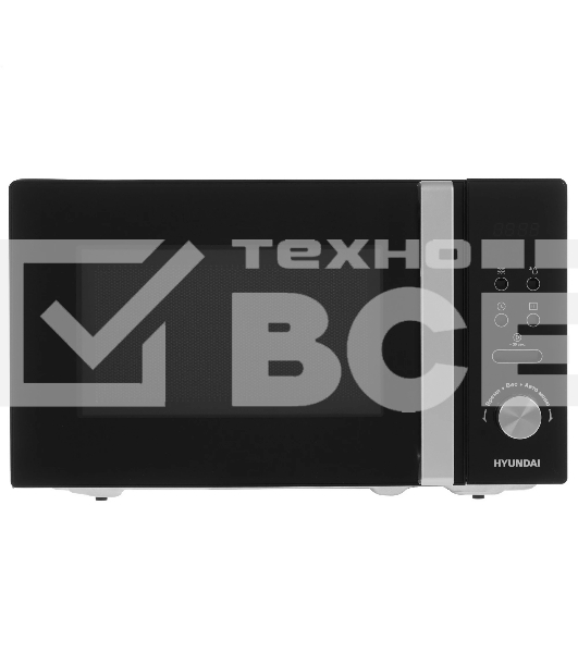 Микроволновая печь Hyundai HYM-D3001 черный, 20 л, 700 Вт, переключатели - поворотный механизм/сенсор