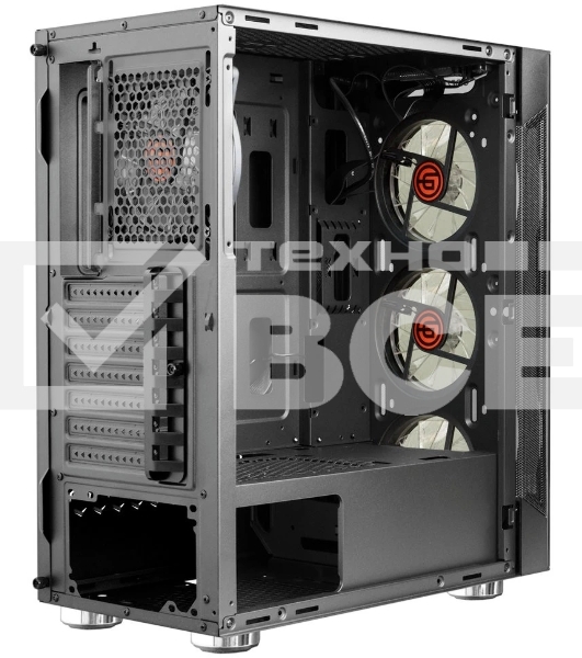 Компьютерный корпус Ginzzu CL280 FAN 12CM RGb*4 USB3.0 Window