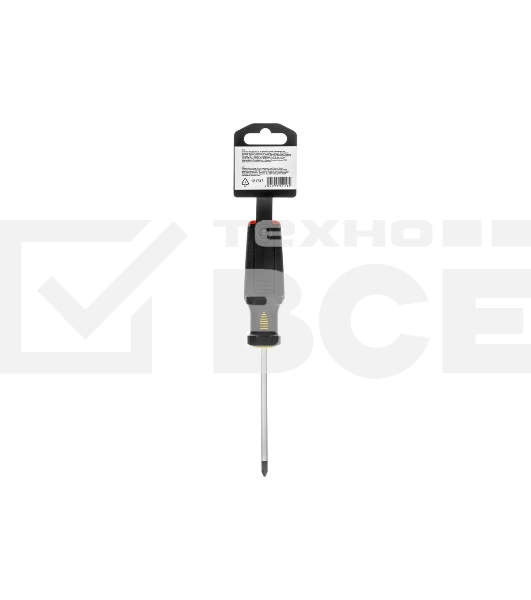 Отвертка Denzel PH1х100 мм, S2, 3к рукоятка