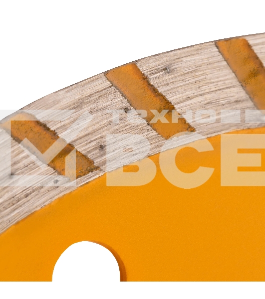 Диск алмазный отрезной Denzel ф125 х 22,2 мм, турбо, сухое резание