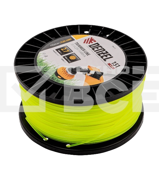 Леска для триммера Denzel круглая, 2,7мм х 151м, на DIN катушке FLEX CORD
