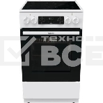 Плита электрическая Gorenje GEC5C61WG белый, конфорок 4 электрических, духовка 70 л, 50 см x 85 см x 59.4 см (без крышки), фото 1
