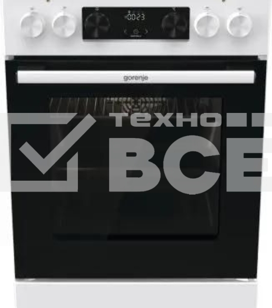 Плита электрическая Gorenje GEC5C61WG белый, конфорок 4 электрических, духовка 70 л, 50 см x 85 см x 59.4 см (без крышки)