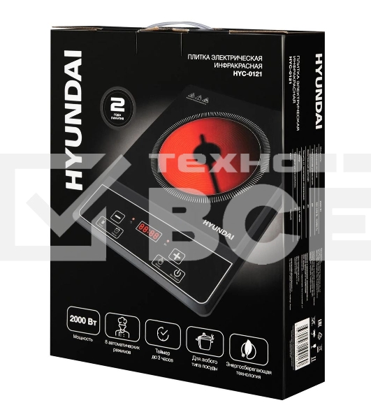 Плита электрическая Hyundai HYC-0121 черный пирокерамика (настольная)
