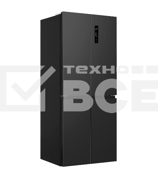 Холодильник Maunfeld MFF192NFSB01 Inverter черная сталь трехкамерный 334/184л морозилка снизу, No Frost, Side by Side