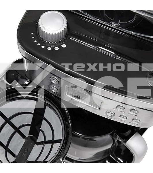 Кофеварка капельная Kitfort КТ-705 серебристый, исп. кофе - зерновой/молотый, 1.5 л, 1000 Вт.