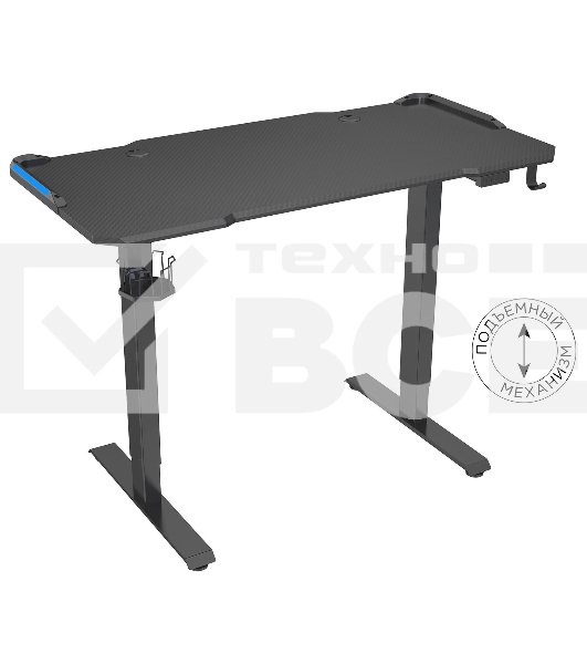 Стол Cactus CS-ED-GBK столешница МДФ карбон, каркас черный